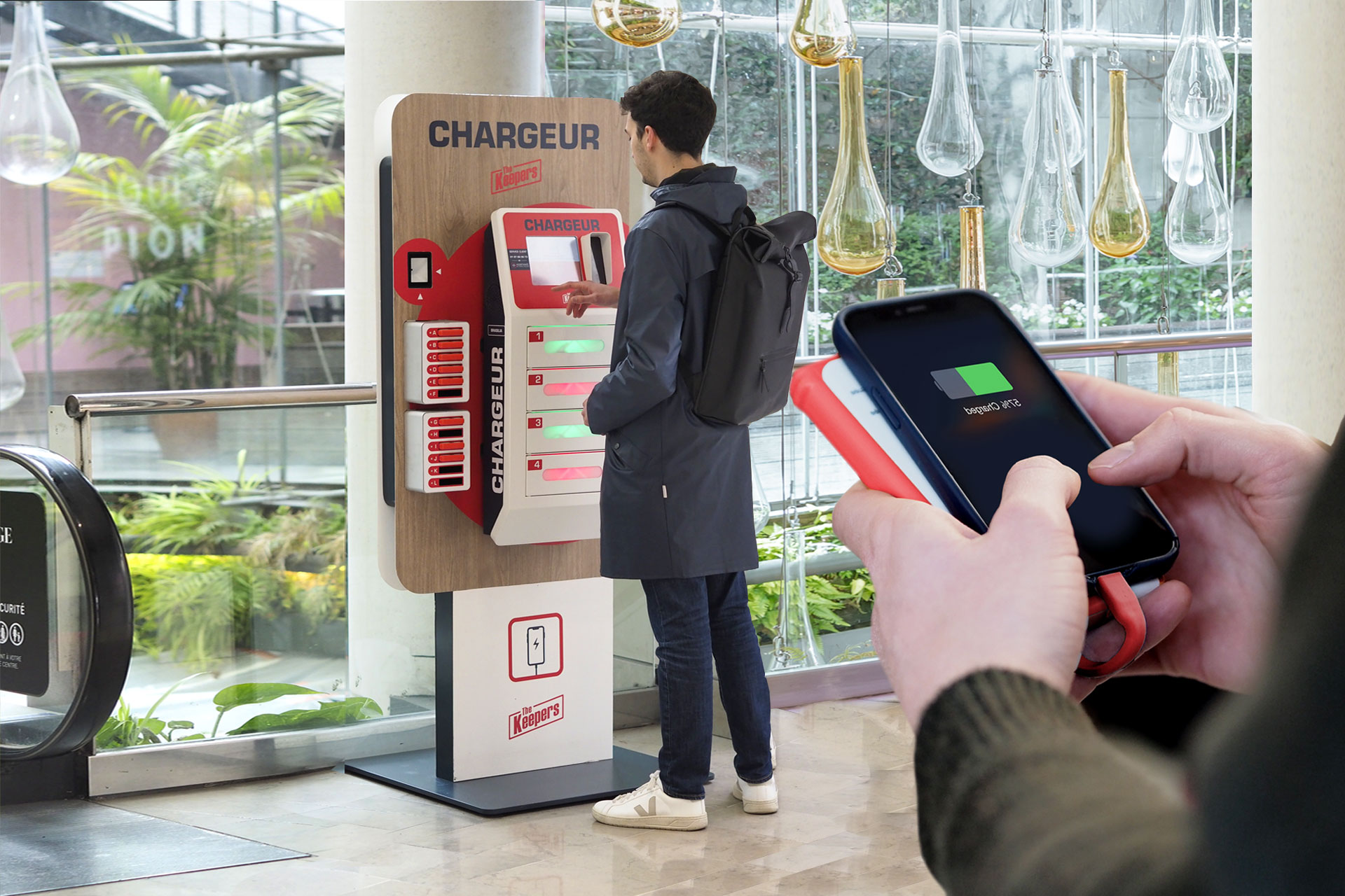 Self-service portable battery loan station Self-service portable battery loan station